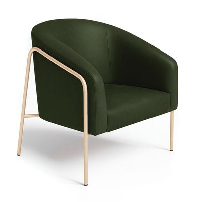 Poltrona Sala Industrial Alta Champanhe Stella Sintético PU Verde D03 - D'Rossi