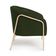 Poltrona Sala Decorativa Kit 2 Stella Base Alta Tubo Champanhe Sintético PU Verde D03 - D'Rossi