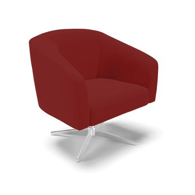 Poltrona Sala Decorativa Kit 2 Stella Base Giratória Cromada Veludo Mostarda D03 - D'Rossi