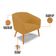 Poltrona Sala Decorativa Kit 2 Stella Pé Palito Castanho Veludo Mostarda D03 - D'Rossi