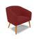 Poltrona Sala Decorativa Kit 2 Stella Pé Palito Castanho Veludo Marsala D03 - D'Rossi