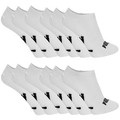 Kit 12 Pares de Meia Puma Sapatilha Esportiva 34-39 / Branco