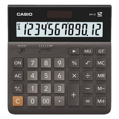 Calculadora Casio Dh-12-bk-w-dp 12 Digitos - Cinza / Preto
