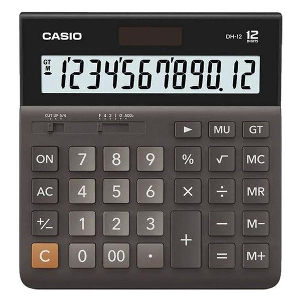 Calculadora Casio Dh-12-bk-w-dp 12 Digitos - Cinza / Preto