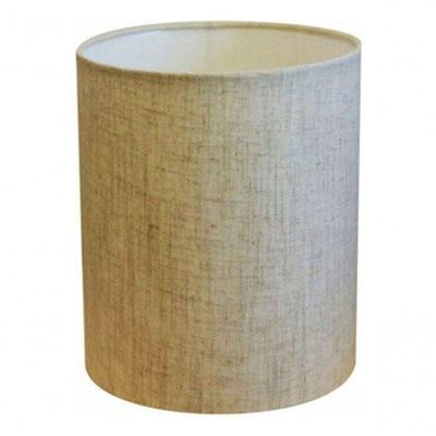 Cúpula Abajur E Luminária Cilíndrica Vivare Cp-7001 ø13x15cm - Bocal Nacional Rustico-bege