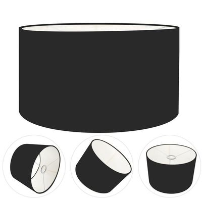 Cúpula Abajur Cilíndrica Cp-7025 ø50x30cm Preto