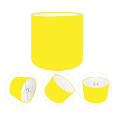 Cúpula Abajur Cilíndrica Cp-7010 ø25x25cm Amarelo