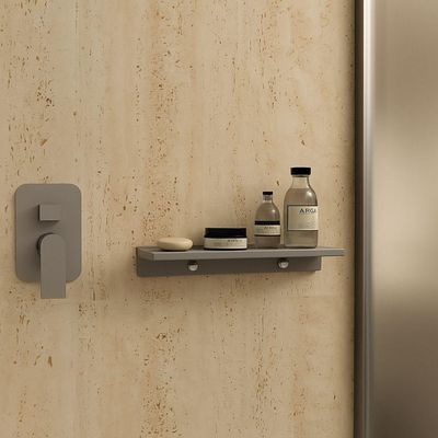Prateleira Porta Shampoo Slim 40cm Concreto