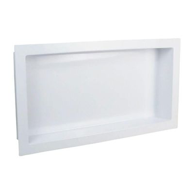 Nicho Para Banheiro Em Mármore Sintético Lizi 35x64cm