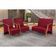 Conjunto Venus Braços Em Madeira Maciça 1 Namoradeira 2 Poltronas Suede Unidecor Bordô