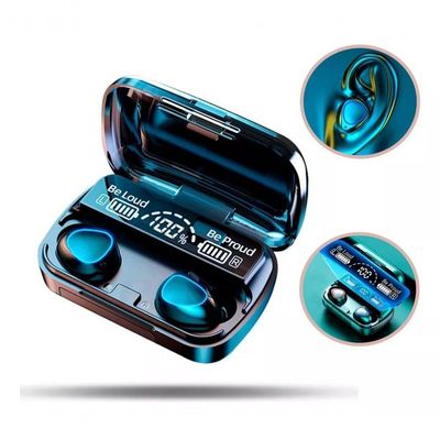 Fone Bluetooth M10 Sem Fio Display Powerbank Fone Preto