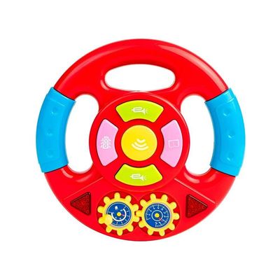 Brinquedo Volante Carro Interativo Infantil Bebe Criança Som Vermelho