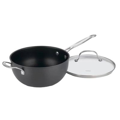 PANELA CUISINART CHEF'S CLASSIC ANODIZADA COM ALÇA AUXILIAR E TAMPA 6354-24H