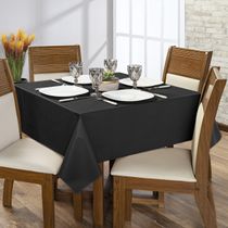 Toalha de Mesa 4 Lugares Térmica Impermeável 1,40 m x 1,40 m 100% Policloreto de Vinila - Preto