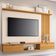 Painel Para TV 55 Pol com Bancada Suspensa Lake B01 Cinamomo Off White - Lyam Decor
