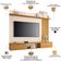 Painel Para TV 55 Pol com Bancada Suspensa Lake B01 Cinamomo Off White - Lyam Decor