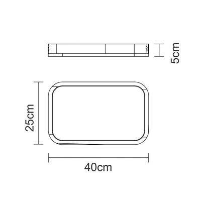 Gamela para Churrasco Tramontina Retangular em Madeira Teca com Acabamento Natural 40 x 25 cm