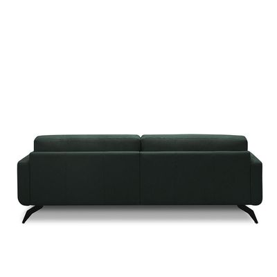 Sofá Decorativo Thalia 4 Lugares Sala de estar 270cm Pés em Aço Couro Verde Musgo G88 - Gran Belo