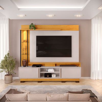 Estante Home para TV até 70 Polegadas DJ Móveis Martino Cedro/Bali