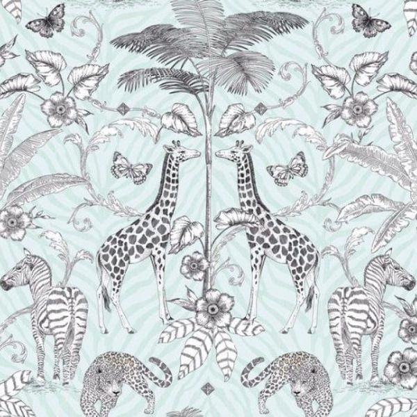 Painel de Parede The Wall 2 Animais Azul 392051