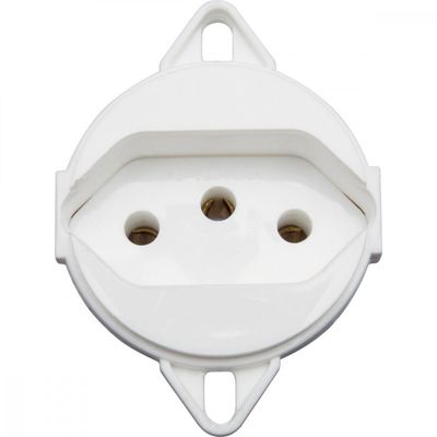 Tomada 2P+T para Tampa de Piso Tramontina 20 A 250 V Branca
