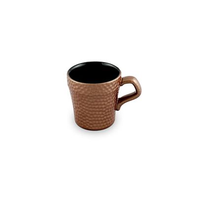 Xícara de Cerâmica Martelada Cobre 150ml - Ceraflame Marrom