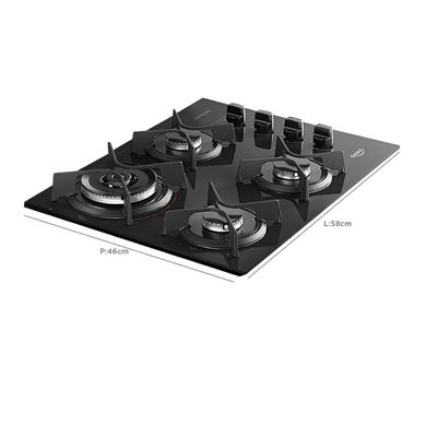 Cooktop Supreme 4 Bocas com Mesa de Vidro e Tripla Chama Dako Preto / Bivolt