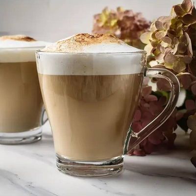 Kit com 12 Canecas de Vidro 265ml Café Chá Leire Cappuccino