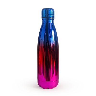 Garrafa Térmica 500ml Aço Inoxidável Parede Dupla Modelo Sole Sport Colos Conserva Quente e Frio Preto/Vermelho