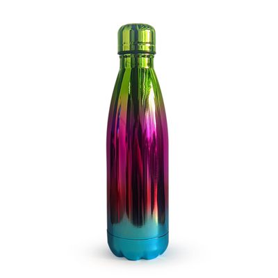 Garrafa Térmica 500ml Aço Inoxidável Parede Dupla Modelo Sole Sport Colos Conserva Quente e Frio Preto/Vermelho