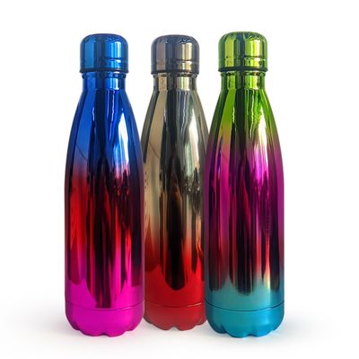 Garrafa Térmica 500ml Aço Inoxidável Parede Dupla Modelo Sole Sport Colos Conserva Quente e Frio Preto/Vermelho