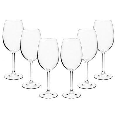 Conjunto de Taças para Vinho Tinto Bohemia em Cristal 450 ml 6 Peças Transparente