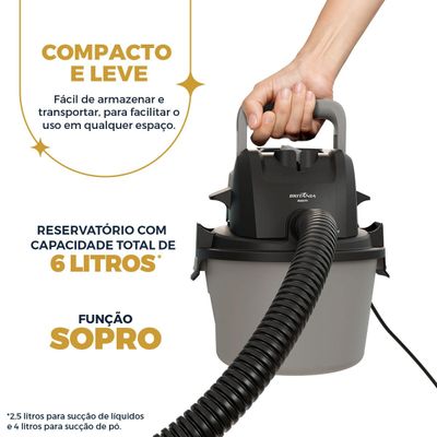 Aspirador de Pó e Água Britânia 6L 1500W BAS71 127V
