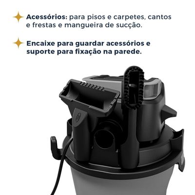 Aspirador de Pó e Água Britânia 6L 1500W BAS71 127V