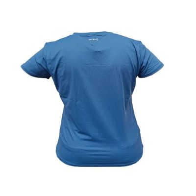 Blusa Acqumires Baby Look Feminino GG / AZUL