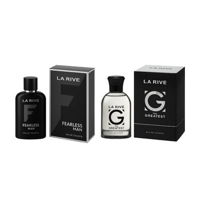Kit 2 Perfumes Mas. La Rive Fearless Man  The Greatest 90ml Importados Alta Fixação EDT