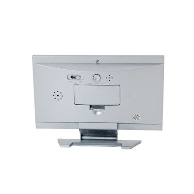 Relógio de Mesa Digital Multifunciona LCD Led Despertador Termômetro - Cor:Prateado