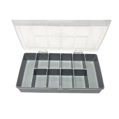 Caixa Box Organizador 10 Divisorias Multiuso Estojo Maleta Pesca Costura Prego Bijuteria Medicamentos Tampa Trava