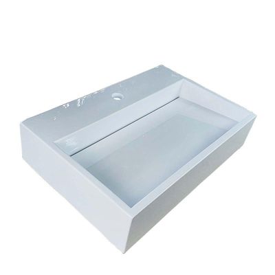Cuba De Apoio Banheiro Diamond Pedra 60x40cm Branco Standard