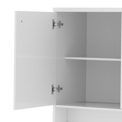 Conjunto Sala De Jantar 2 Peças - Aparador E Estante Verbena - Branco Branco