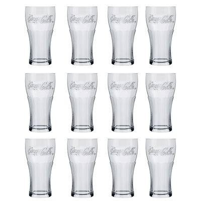 Copo Contour Coca Cola Transparente 470ml 12 Unidades - Nadir 7050