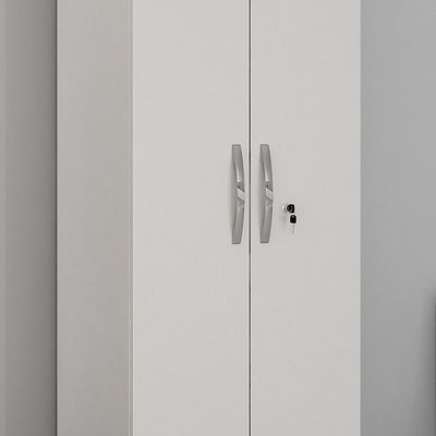 Armário Multiuso Valdemóveis C/2 P 5 Prateleiras/Pés Branco