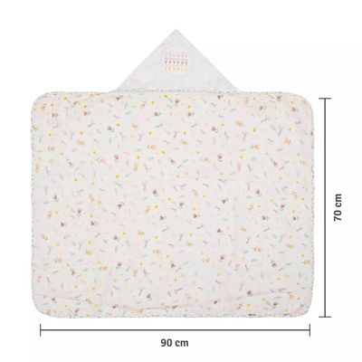 Toalha Felpuda Papi com Capuz Tulipa com Forro de Fralda 70x90cm