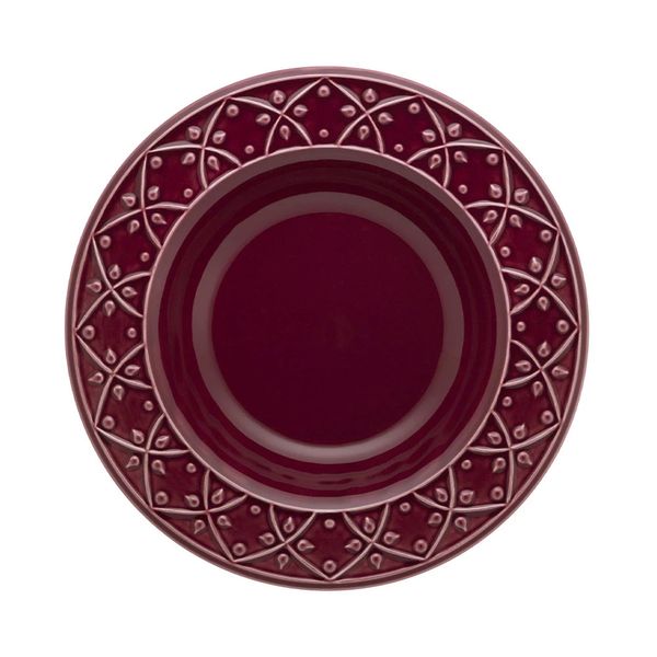 Prato Fundo Oxford Mendi Corvina Bordô 23cm