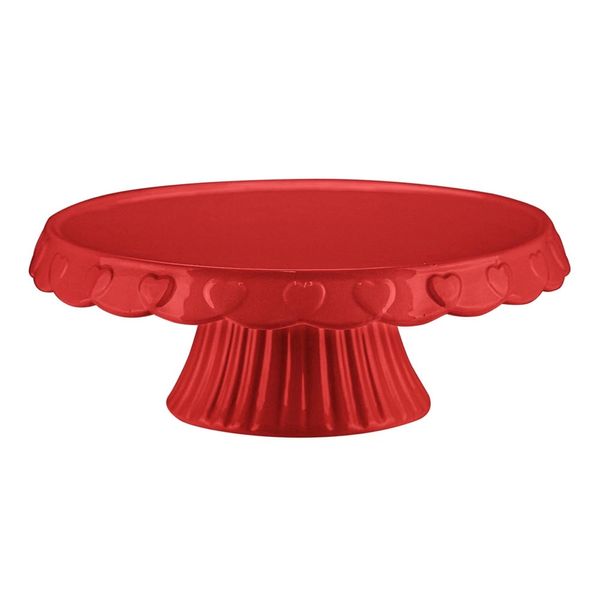 Prato Bolo Le Cake Vermelho 26cm Prato Bolo Le Cake Vermelho 26cm