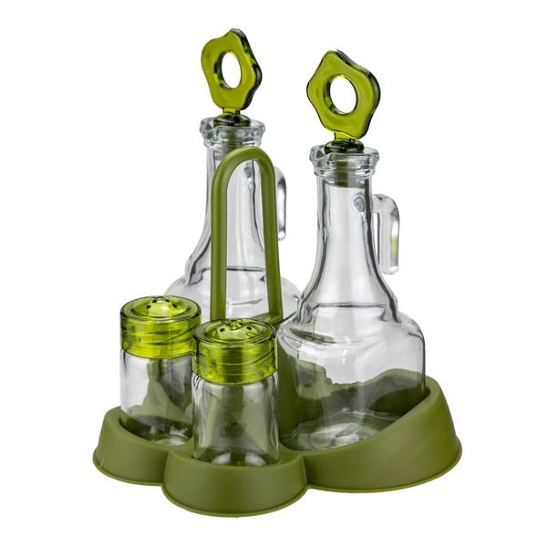 Jogo Galheteiro Le Oliva com 5 Peças Verde Jogo Galheteiro Le Oliva com 5 Peças Verde