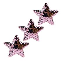 Presilha Natal Le Estrela Rosé Gold com 3 Unidades