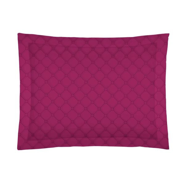 Porta Travesseiro Fronha Le Casa Liso 4 Abas 100% Poliéster Rosa Magenta