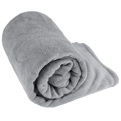 Manta Cobertor Casal Fleece Le Casa Lisa 100% Poliéster Cinza
