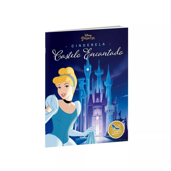 Livro Infantil Culturama Castelo Encantado Disney Cinderela com Adesivos